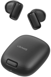 USAMS earphones με θήκη φόρτισης ID25, TWS, Φ13mm, 30/230mAh, μαύρα