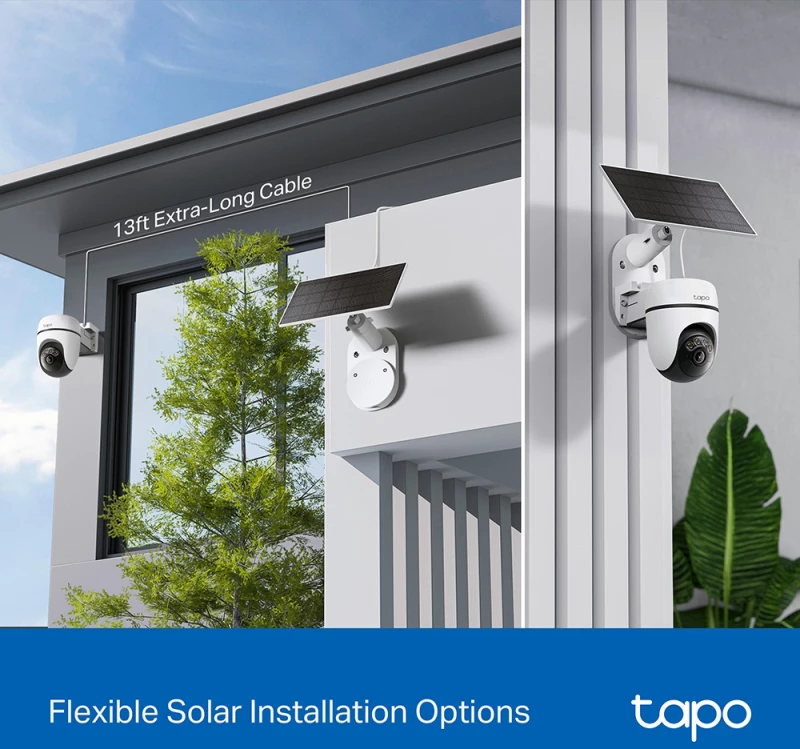 TP-LINK smart ηλιακή κάμερα Tapo C610 KIT, 2K/3MP, WiFi, PTZ, SD, IP65, EU/1.0