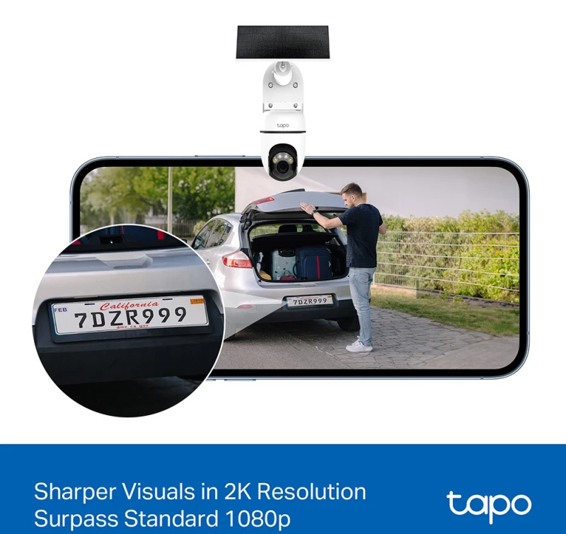 TP-LINK smart ηλιακή κάμερα Tapo C610 KIT, 2K/3MP, WiFi, PTZ, SD, IP65, EU/1.0