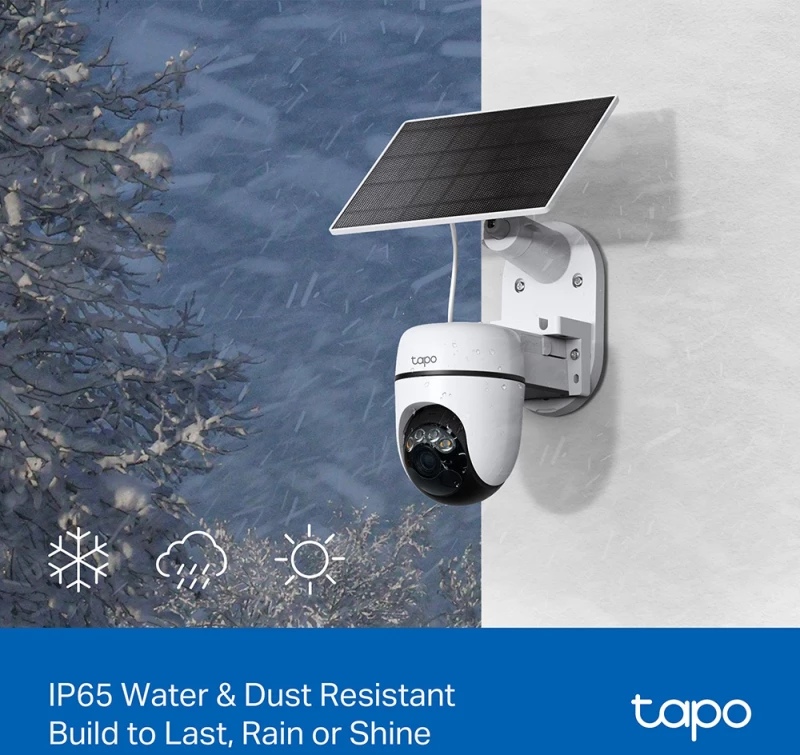 TP-LINK smart ηλιακή κάμερα Tapo C610 KIT, 2K/3MP, WiFi, PTZ, SD, IP65, EU/1.0