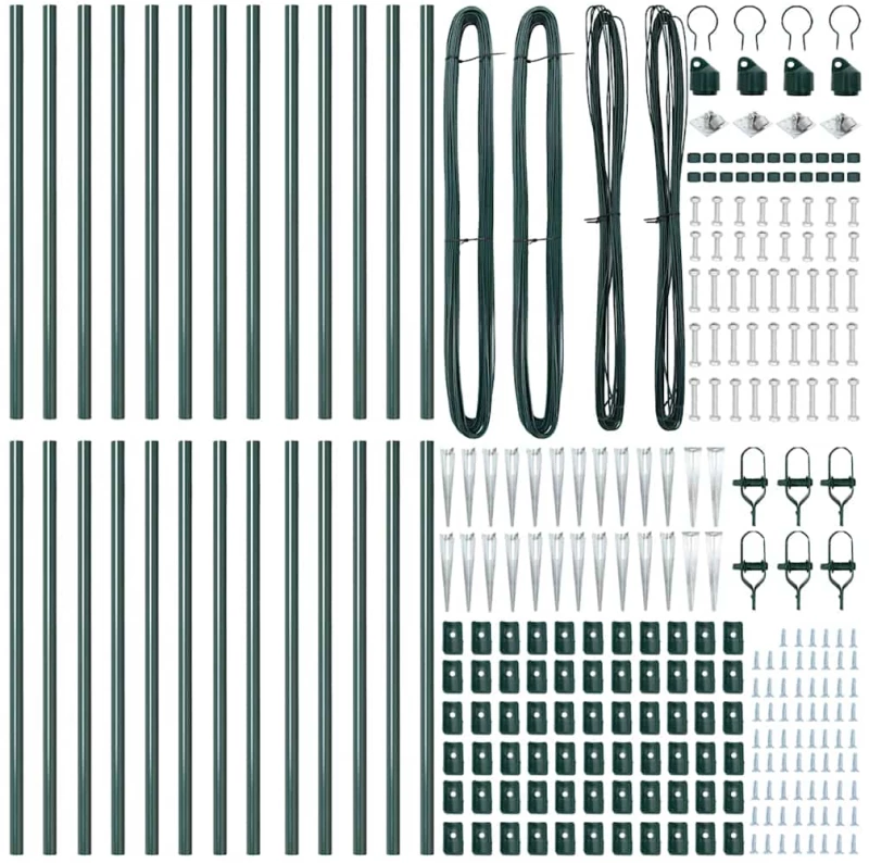 vidaXL Στύλος Περιφράξεων Άλλο 26 pcs Γκρι 3,2 x 3,2 x 100 εκ Ατσάλι