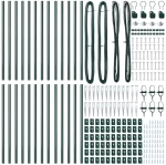 vidaXL Στύλος Περιφράξεων Άλλο 26 pcs Γκρι 3,2 x 3,2 x 100 εκ Ατσάλι