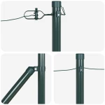 vidaXL Στύλος Περιφράξεων Άλλο 26 pcs Γκρι 3,2 x 3,2 x 100 εκ Ατσάλι
