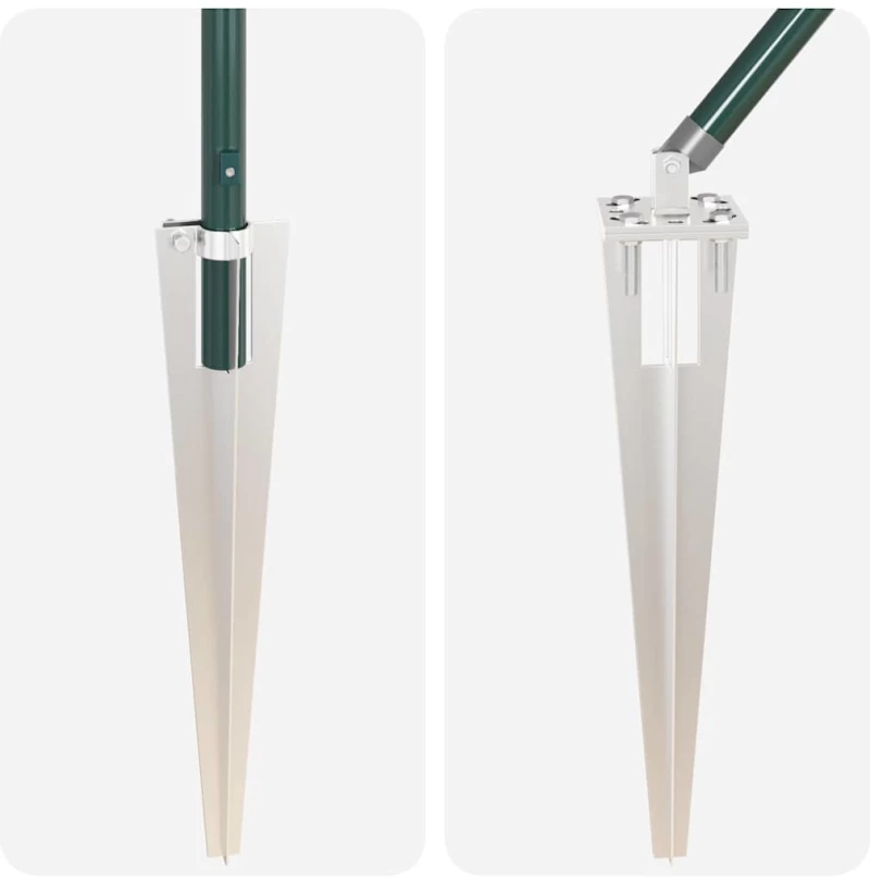 vidaXL Στύλος Περιφράξεων Άλλο 26 pcs Γκρι 3,2 x 3,2 x 100 εκ Ατσάλι
