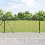 vidaXL Στύλος Περιφράξεων Άλλο 26 pcs Γκρι 3,2 x 3,2 x 90 εκ Ατσάλι