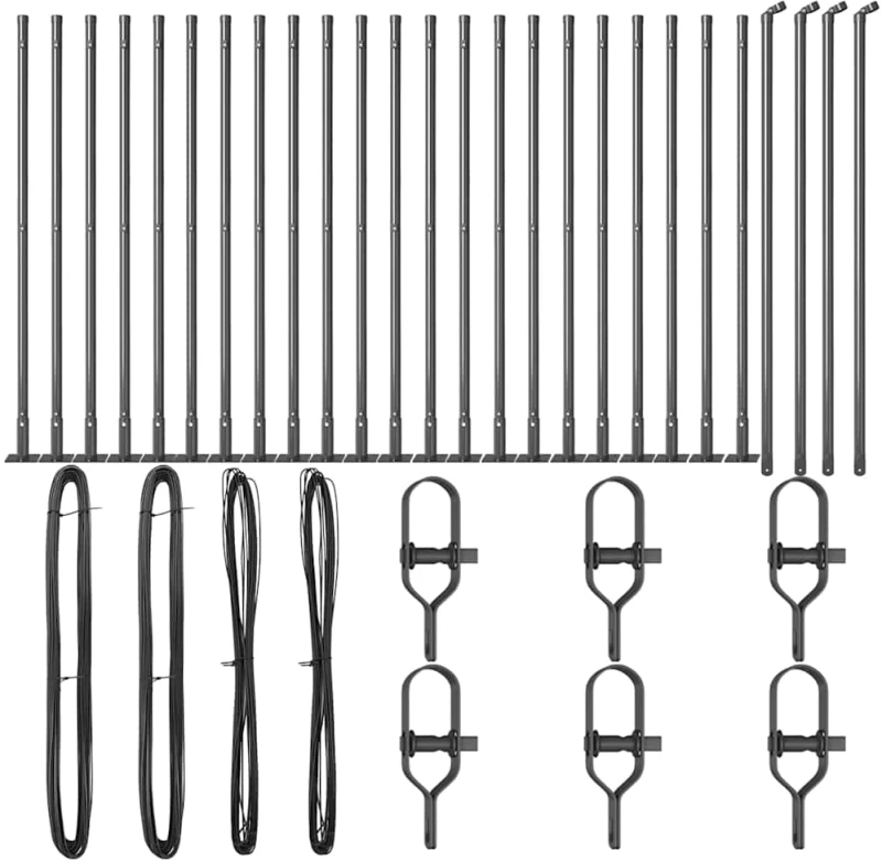 vidaXL Στύλος Περιφράξεων Άλλο 26 pcs Γκρι 3,2 x 3,2 x 90 εκ Ατσάλι