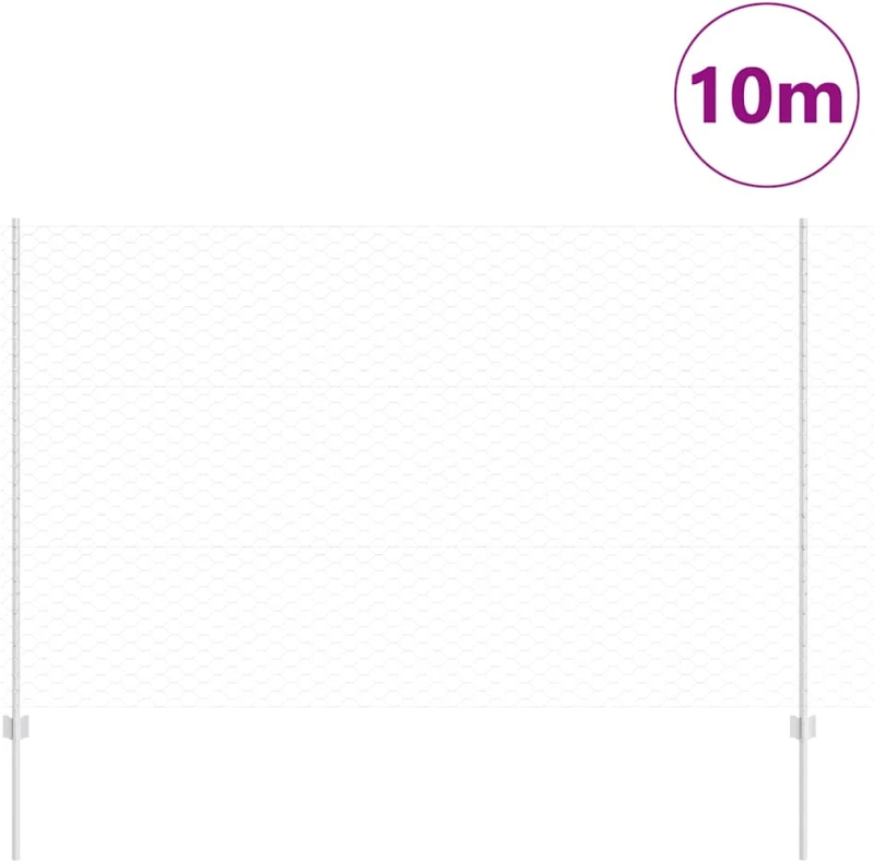vidaXL Τείχος και Πόστ Ασημί 1,5 x 10 m Ατσάλι