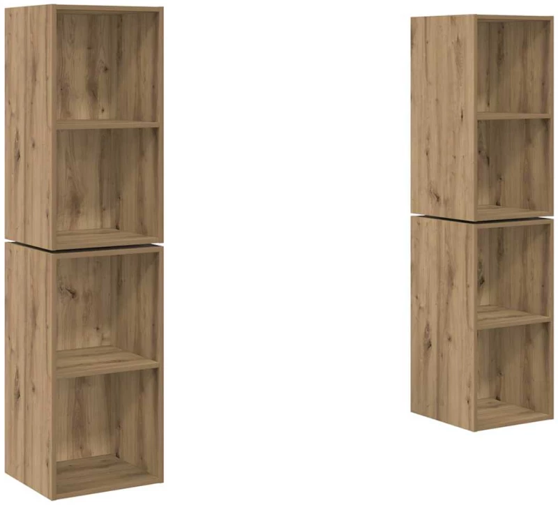 vidaXL Σετ επίπλου τηλεόρασης 4 pcs Artisan Oak 37 x 37 x 72 εκ