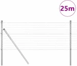 vidaXL Φράχτης με Στήλες. Γκρι 0.4 x 25 μ Ατσάλι