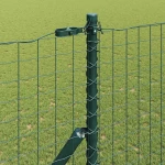 vidaXL Πό posts φράχτη 12 pcs Πράσινο Ατσάλι με Επικάλυψη Πούδρας