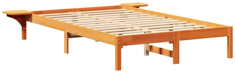 vidaXL Σκελετός Κρεβατιού Κερωτό καφέ 120 x 190 cm