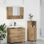 vidaXL Σετ Επίπλων Μπάνιου με συρτάρι με ράφι 3 pcs Artisan Oak