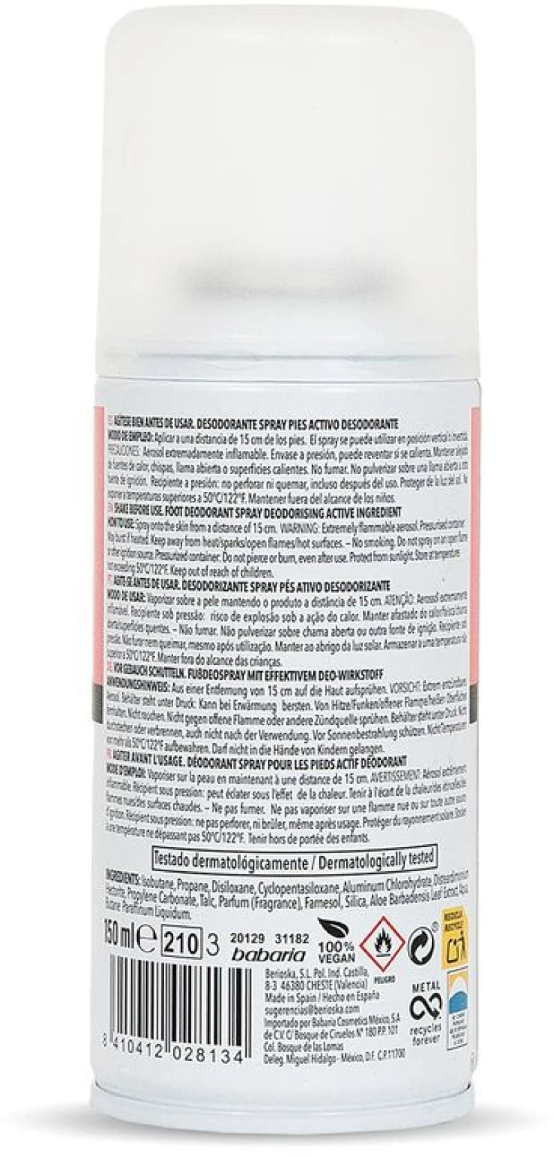 Αποσμητικό Spray Babaria 150 ml