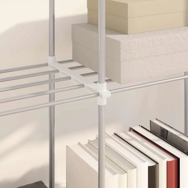 vidaXL Ράφι Αποθήκευσης με ράφι λευκό 43 x 27 x 90 εκ Αλουμίνιο