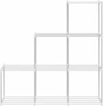 vidaXL Ράφι Αποθήκευσης με ράφι λευκό 43 x 27 x 90 εκ Αλουμίνιο