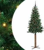vidaXL Λεπτό Χριστουγεννιάτικο Δέντρο με 300 LED Πράσινο 210 cm