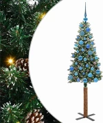vidaXL Λεπτό Χριστουγεννιάτικο Δέντρο με 150 LED Πράσινο 150 cm