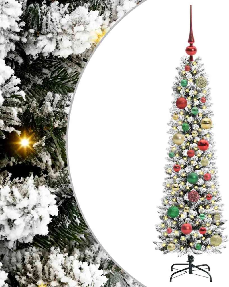 vidaXL Τεχνητό Χριστουγεννιάτικο Δέντρο με 150 LED Λευκό 120 cm