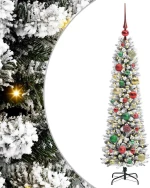 vidaXL Τεχνητό Χριστουγεννιάτικο Δέντρο με 150 LED Λευκό 120 cm