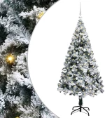 vidaXL Τεχνητό Χριστουγεννιάτικο Δέντρο με 150 LED Λευκό 150 cm