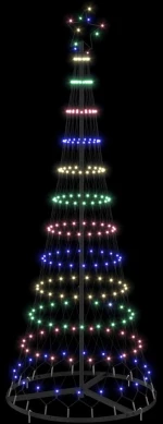 vidaXL LED Χριστουγεννιάτικο Δέντρο Πολύχρωμο 71 x 71 x 184.5 εκ