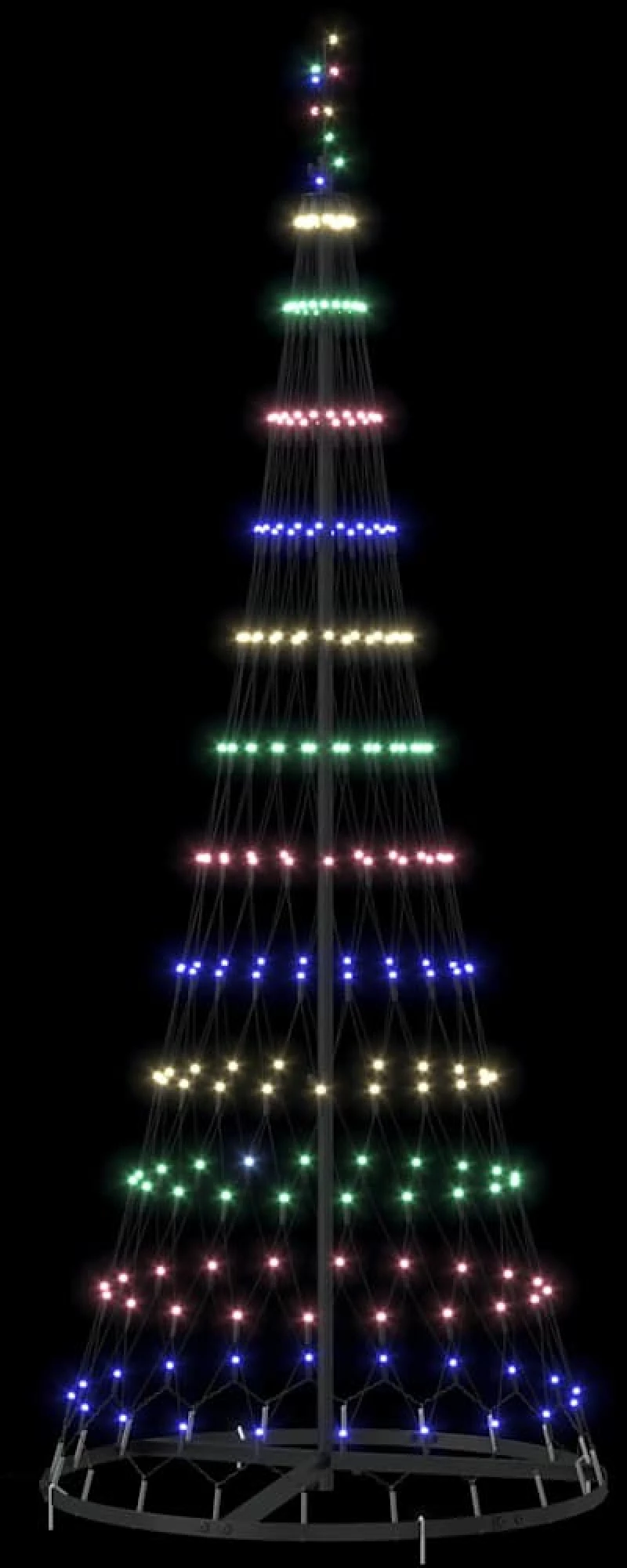 vidaXL LED Χριστουγεννιάτικο Δέντρο Πολύχρωμο 71 x 71 x 184.5 εκ