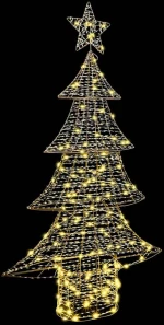 vidaXL Χριστουγεννιάτικο Δέντρο με 160 LED Θερμό λευκό 150 cm PET