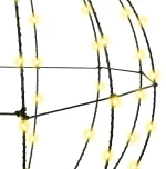 vidaXL Μπάλα με 192 LED 2 pcs Θερμό λευκό 30 cm Μέταλλο