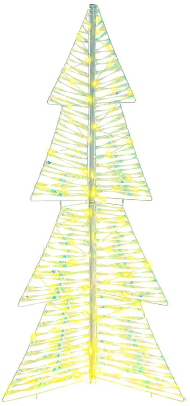 vidaXL Χριστουγεννιάτικο Δέντρο με 160 LED Θερμό λευκό 150 cm PET