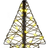 vidaXL Χριστουγεννιάτικο Δέντρο με 100 LED Θερμό λευκό 120 cm Ρατάν