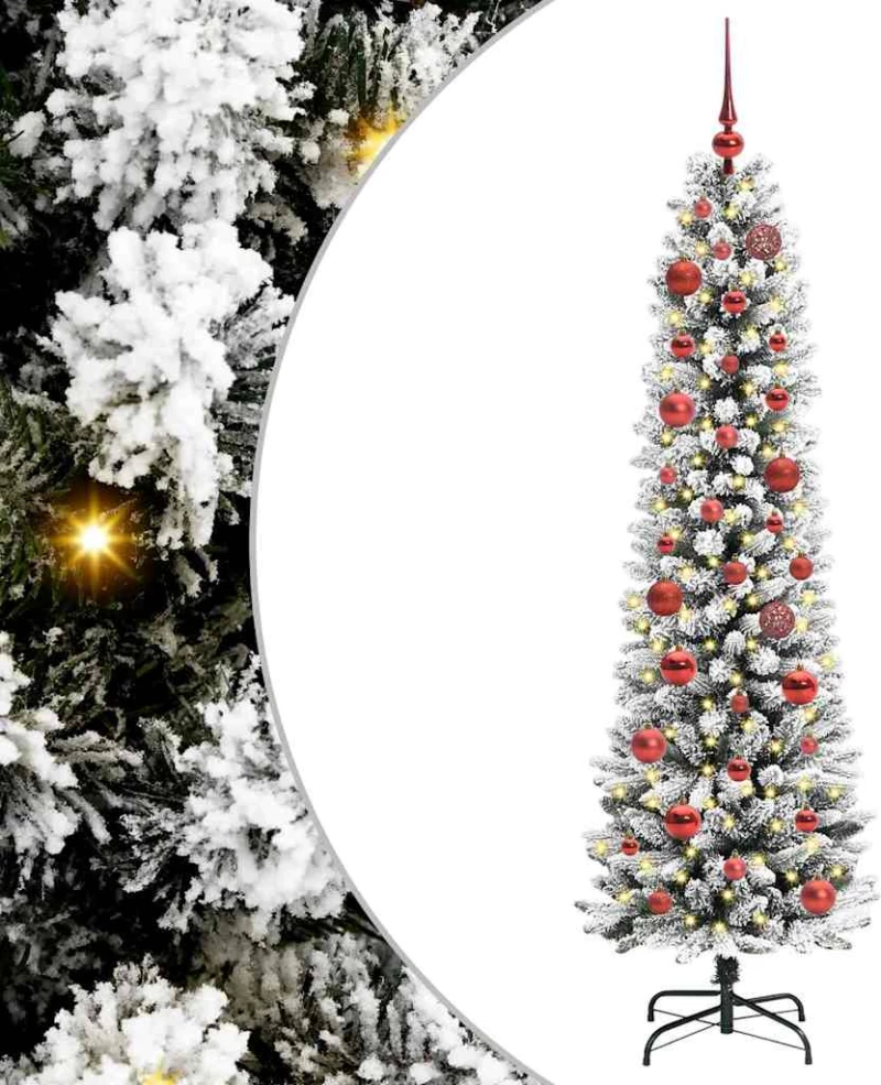 vidaXL Τεχνητό Χριστουγεννιάτικο Δέντρο με 150 LED Λευκό 150 cm