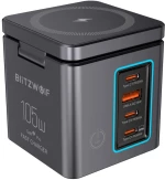 Blitzwolf BW-i113 GaN, USB-A, 3xUSB-C, φορτιστής δικτύου 105W