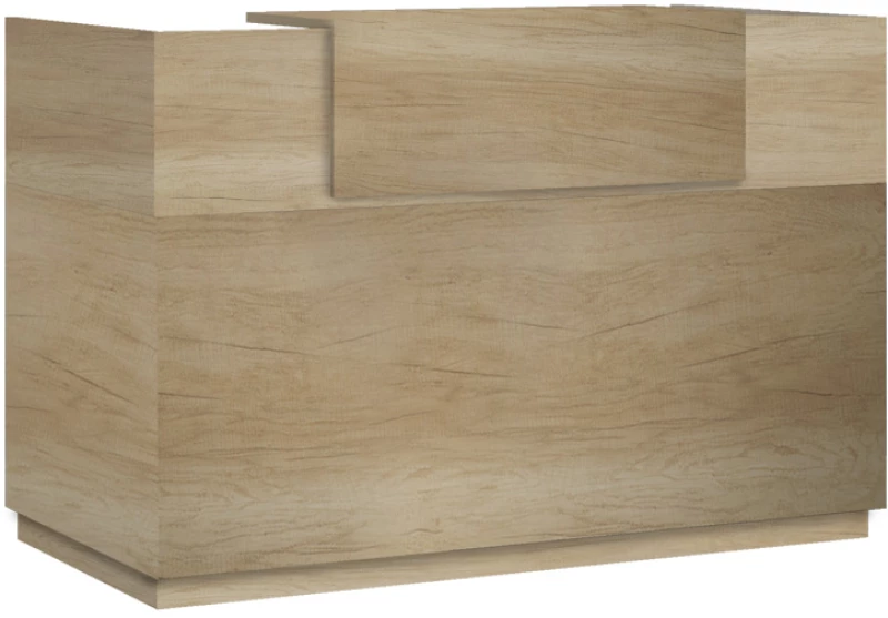 Γραφείο reception Lotus pakoworld σε χρώμα φυσικό 200x70x110εκ