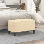 vidaXL Πάγκος Κρεμ 70 x 35 x 41 εκ. Υφασμάτινος