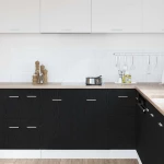 vidaXL Ντουλάπι Κάτω Νεροχύτη Μαύρη Δρυς 80x46x81,5 εκ. Συνθετικό Ξύλο