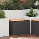 vidaXL Παγκάκι κήπου Μαύρο 60 x 40 x 43 εκ