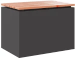 vidaXL Παγκάκι κήπου Μαύρο 60 x 40 x 43 εκ