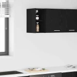 vidaXL Κρεμαστό ντουλάπι Riga Μαύρη Οξυά 20 x 29,5 x 40 εκ.