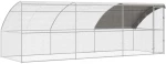 vidaXL Κλουβί για κότες Ασημί 600 x 200 x 198.5 εκ