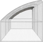 vidaXL Κλουβί για κότες Ασημί 600 x 200 x 198.5 εκ