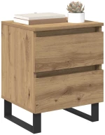 vidaXL Κομοδίνο 2 pcs artisan δρυς 40 x 35 x 50 εκ. Επεξεργασμένο ξύλο