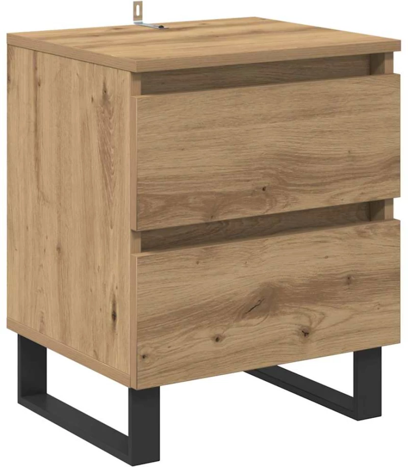 vidaXL Κομοδίνο 2 pcs artisan δρυς 40 x 35 x 50 εκ. Επεξεργασμένο ξύλο