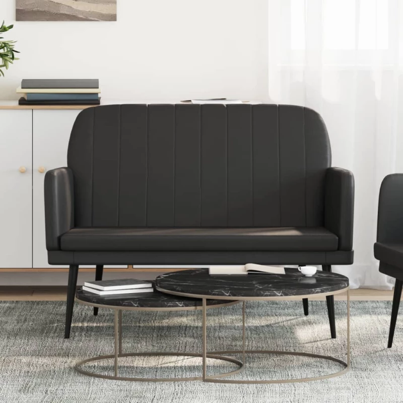 vidaXL Πάγκος Μαύρος 107 x 80 x 81 εκ. από Συνθετικό Δέρμα