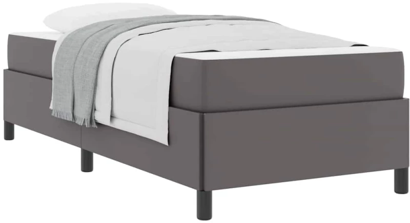 vidaXL Σκελετός Κρεβατιού με στρώμα Γκρι 100 x 200 cm ύφασμα