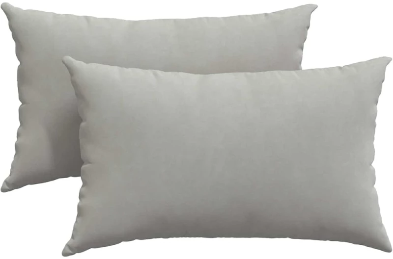 vidaXL Μαξιλάρι Καναπέ 2 pcs Ανοιχτό γκρι 50 x 30 cm ύφασμα