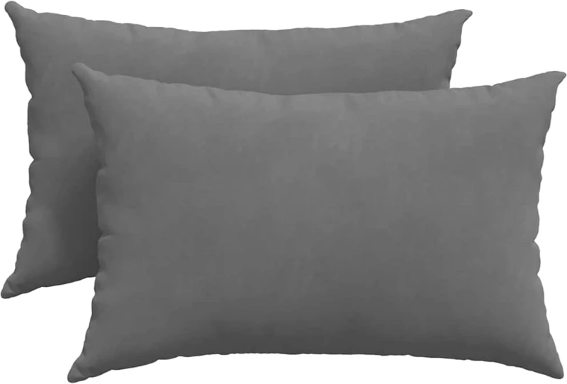 vidaXL Μαξιλάρι Καναπέ 2 pcs Σκούρο Γκρι 60 x 40 cm ύφασμα