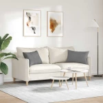 vidaXL Μαξιλάρι Καναπέ 2 pcs Σκούρο Γκρι 60 x 40 cm ύφασμα