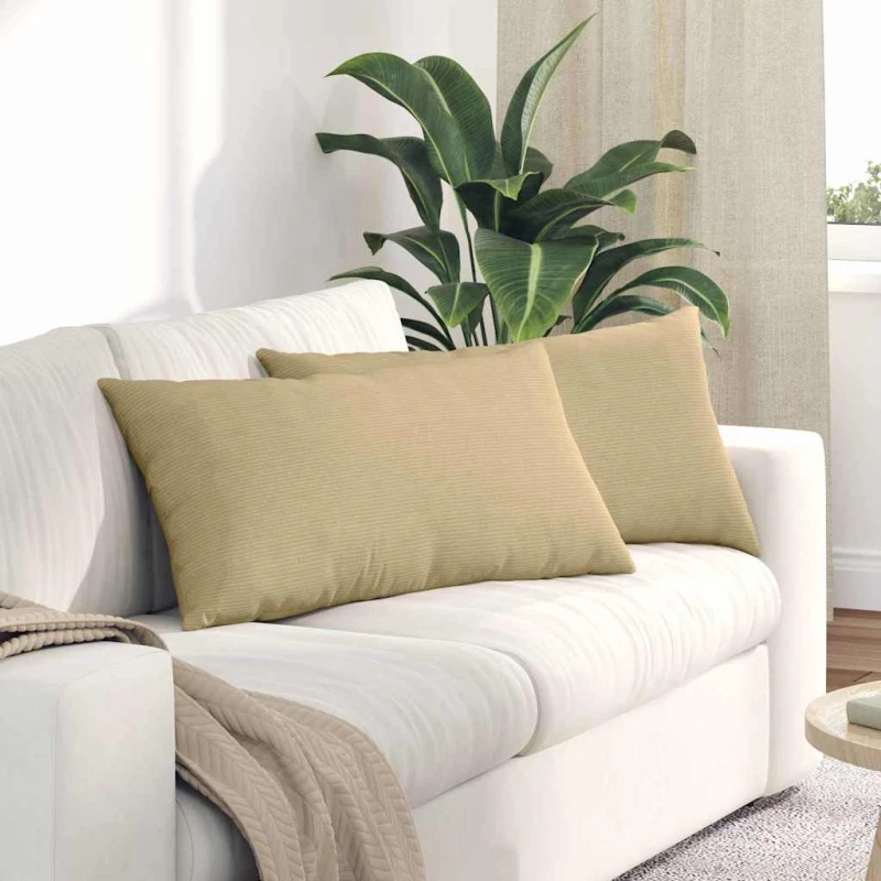 vidaXL Μαξιλάρι Καναπέ 2 pcs Γκρι Πράσινο 80 x 40 cm