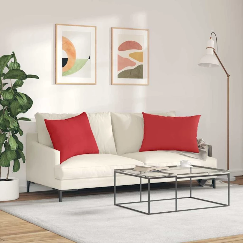 vidaXL Μαξιλάρι Καναπέ 2 pcs Κόκκινο 70 x 50 cm ύφασμα