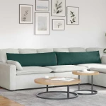vidaXL Μαξιλάρι Καναπέ 2 pcs Σκούρο Πράσινο 145 x 40 εκ. ύφασμα